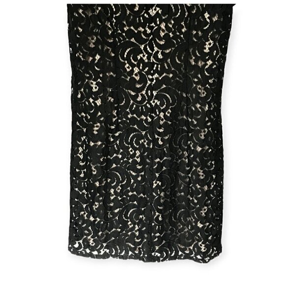 Loft black lace mini dress with Nude Underlay, Size 6 - Picture 4 of 11
